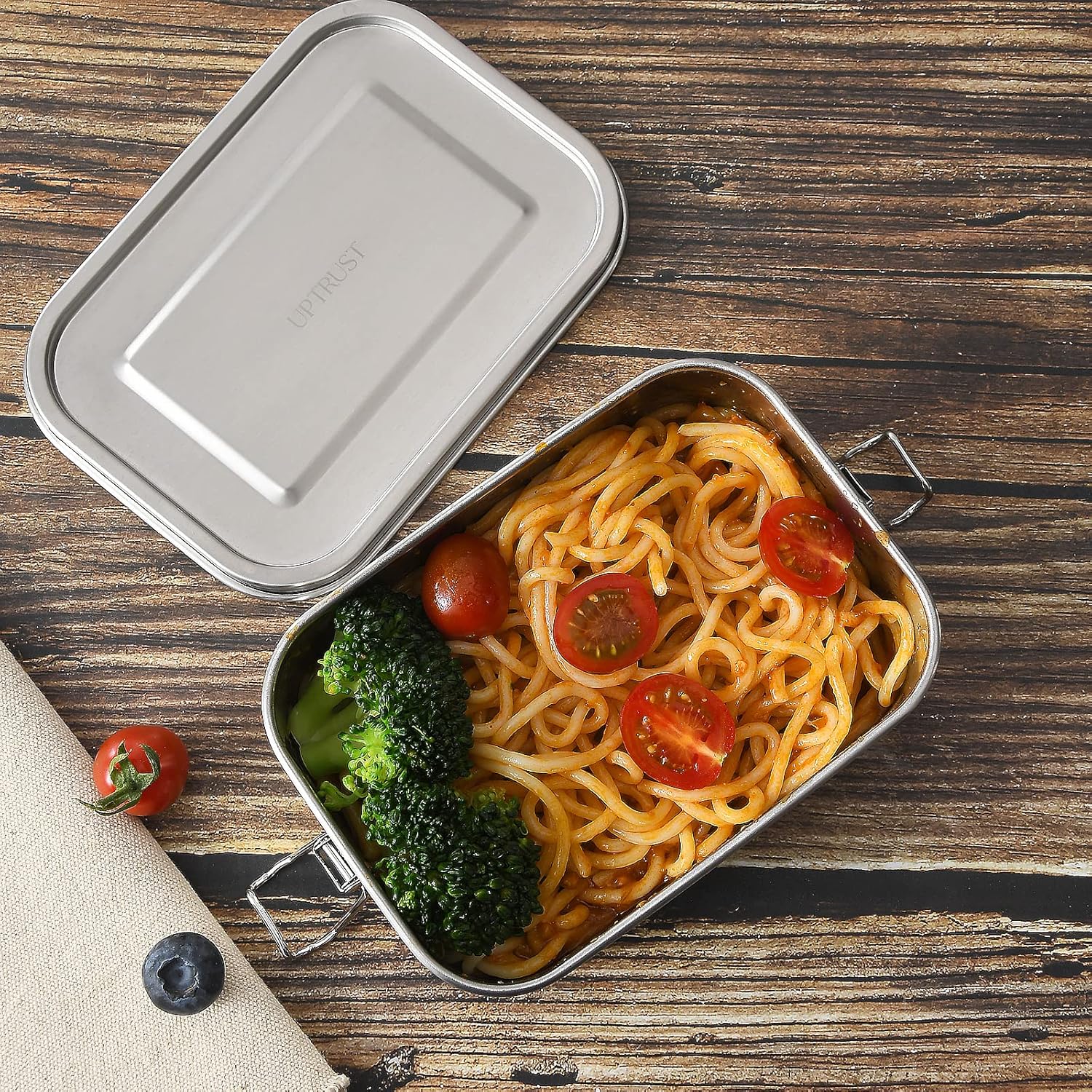 Leak-Proof Stainless Steel Lunch Box with Divider – 40 oz
