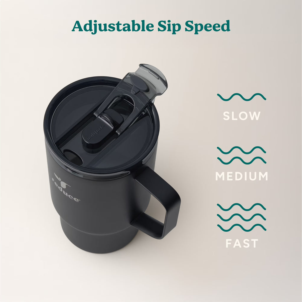 Stainless Steel Insulated Tumbler with Adjustable Flow Lid – 18 oz