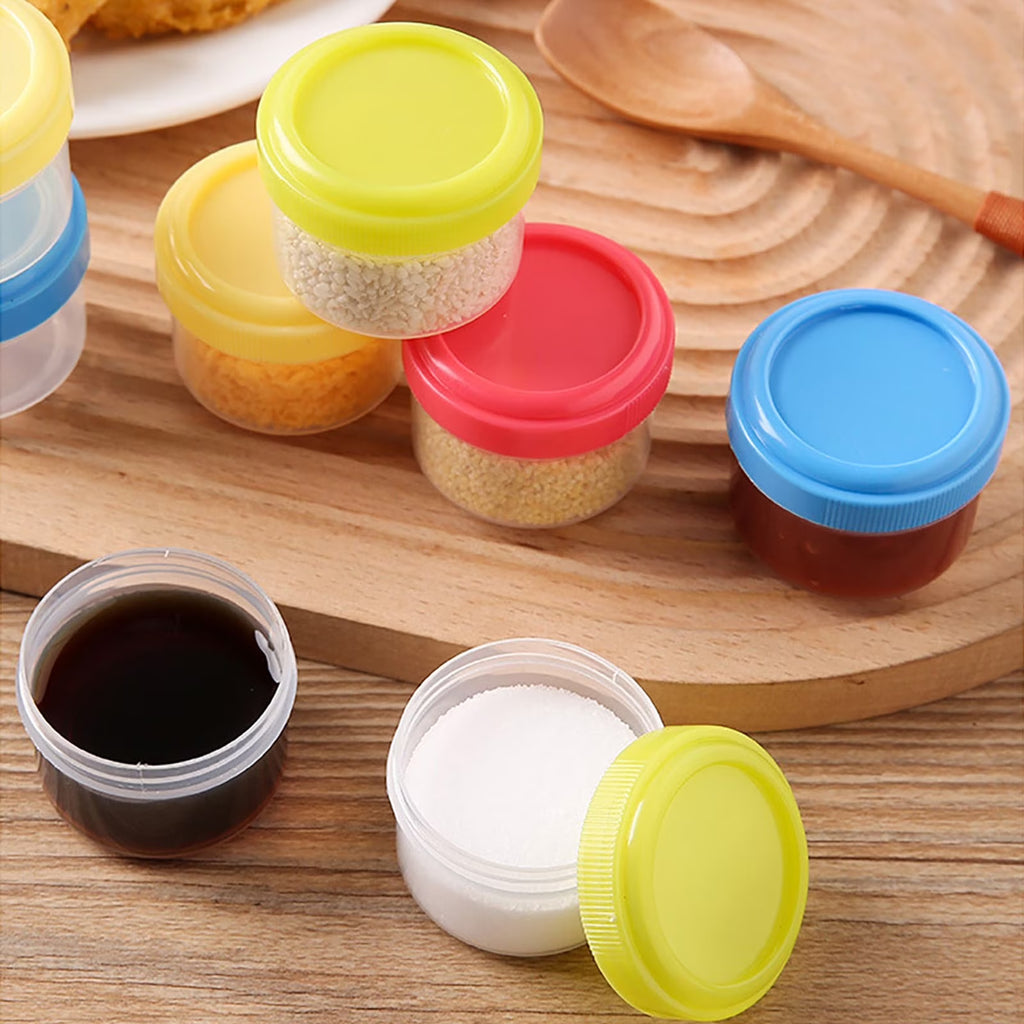 Reusable Travel Condiment Containers with Lids – 4 Piece Set