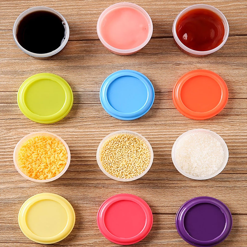 Reusable Travel Condiment Containers with Lids – 4 Piece Set