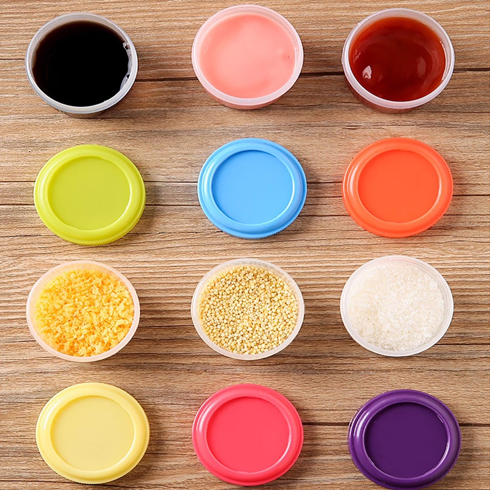 Reusable Travel Condiment Containers with Lids – 4 Piece Set