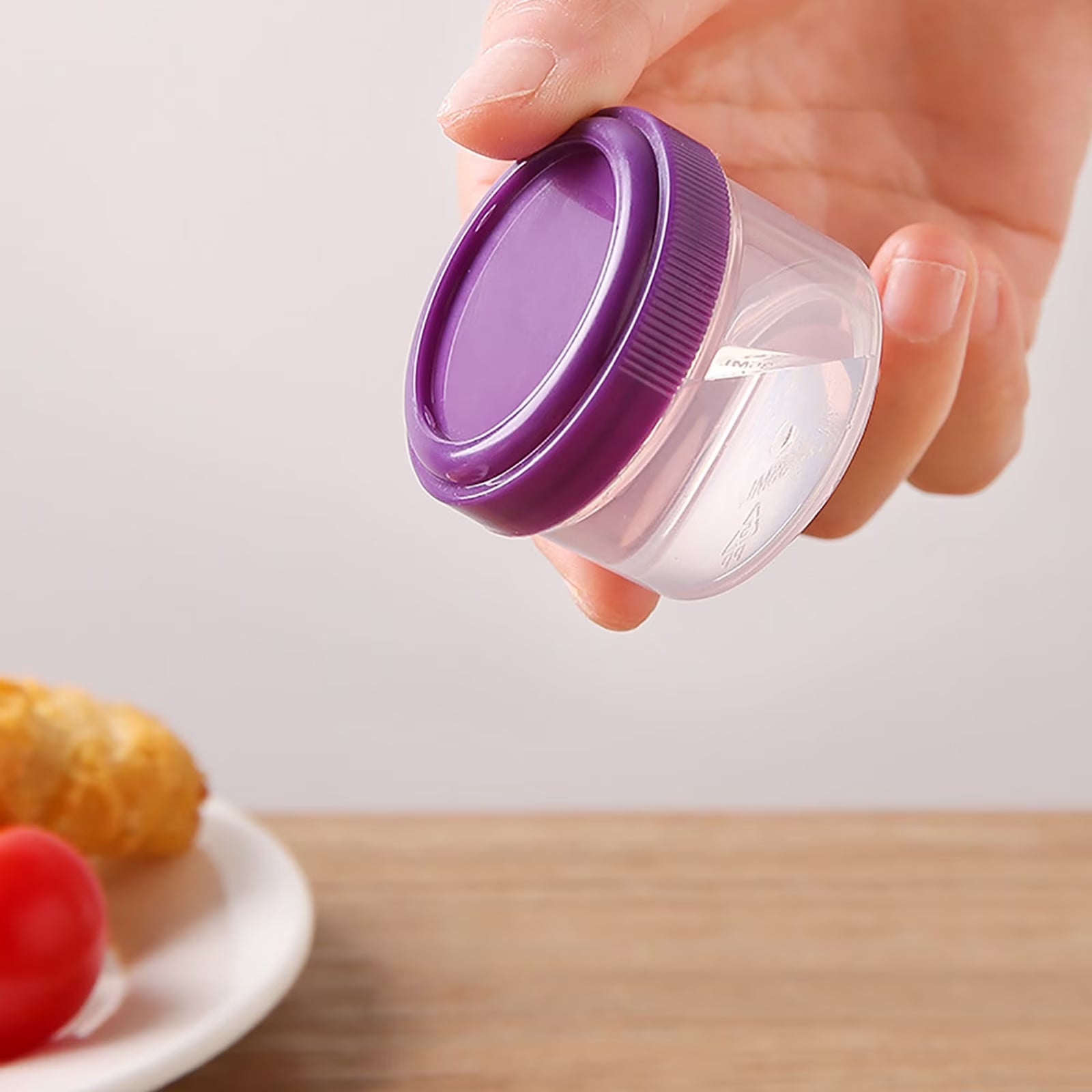 Reusable Travel Condiment Containers with Lids – 4 Piece Set