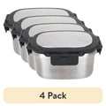 Insulated Stainless Steel Lunch Box with Lid – 4 Pack, 33 oz