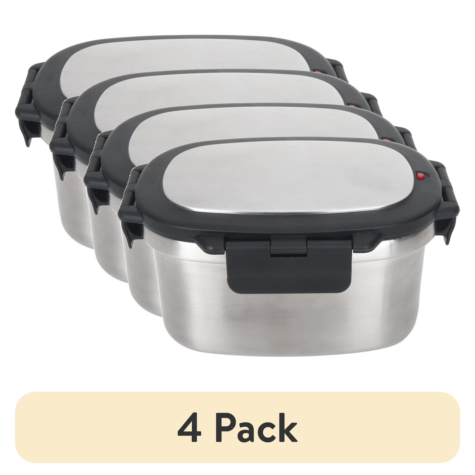 Insulated Stainless Steel Lunch Box with Lid – 4 Pack, 33 oz
