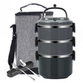 Stackable Stainless Steel Bento Lunch Box – 3 Layer Set