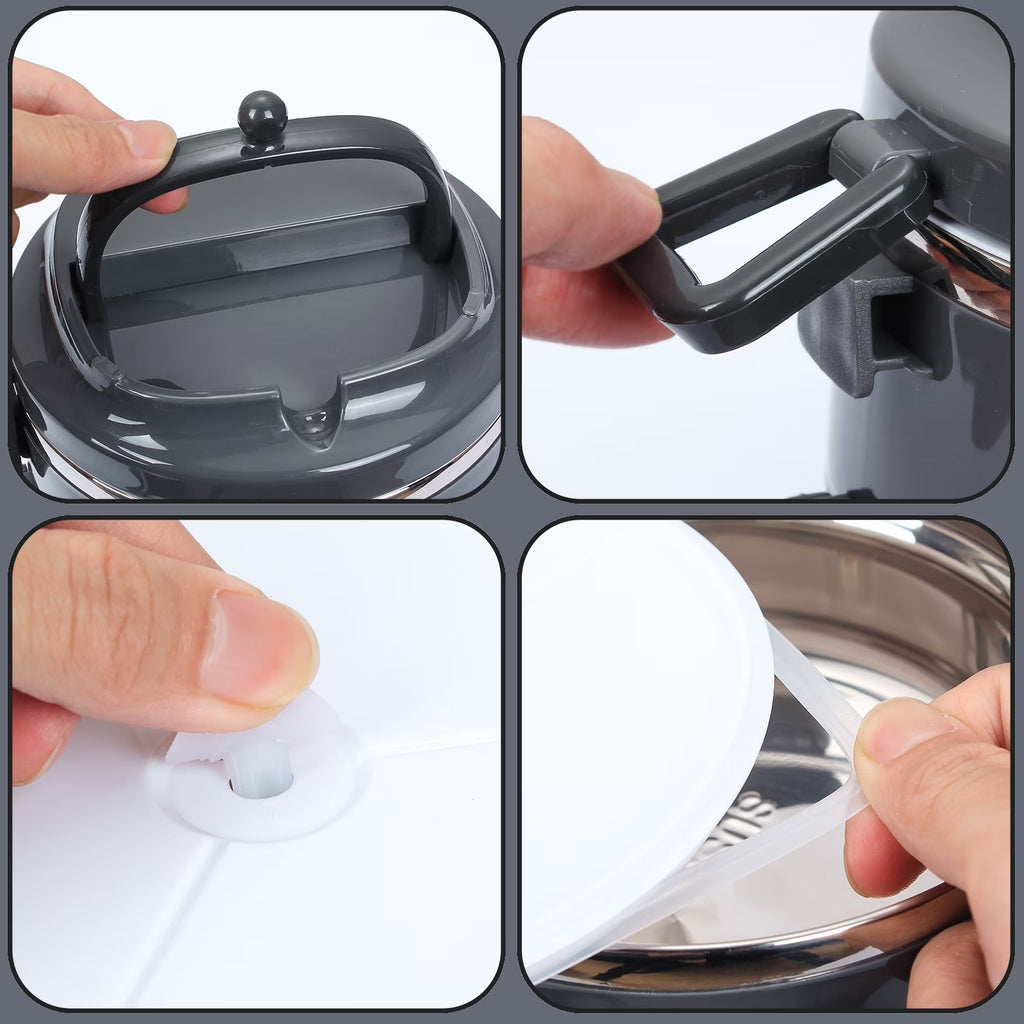Stackable Stainless Steel Bento Lunch Box – 3 Layer Set