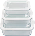 Glass Food Storage Containers with Glass Lids – 3 Piece Set