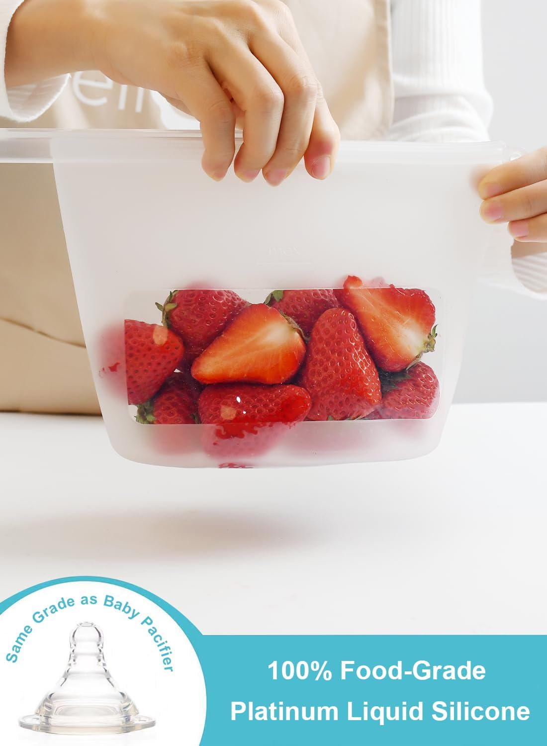 Reusable Silicone Food Storage Bags – 4 Piece Set