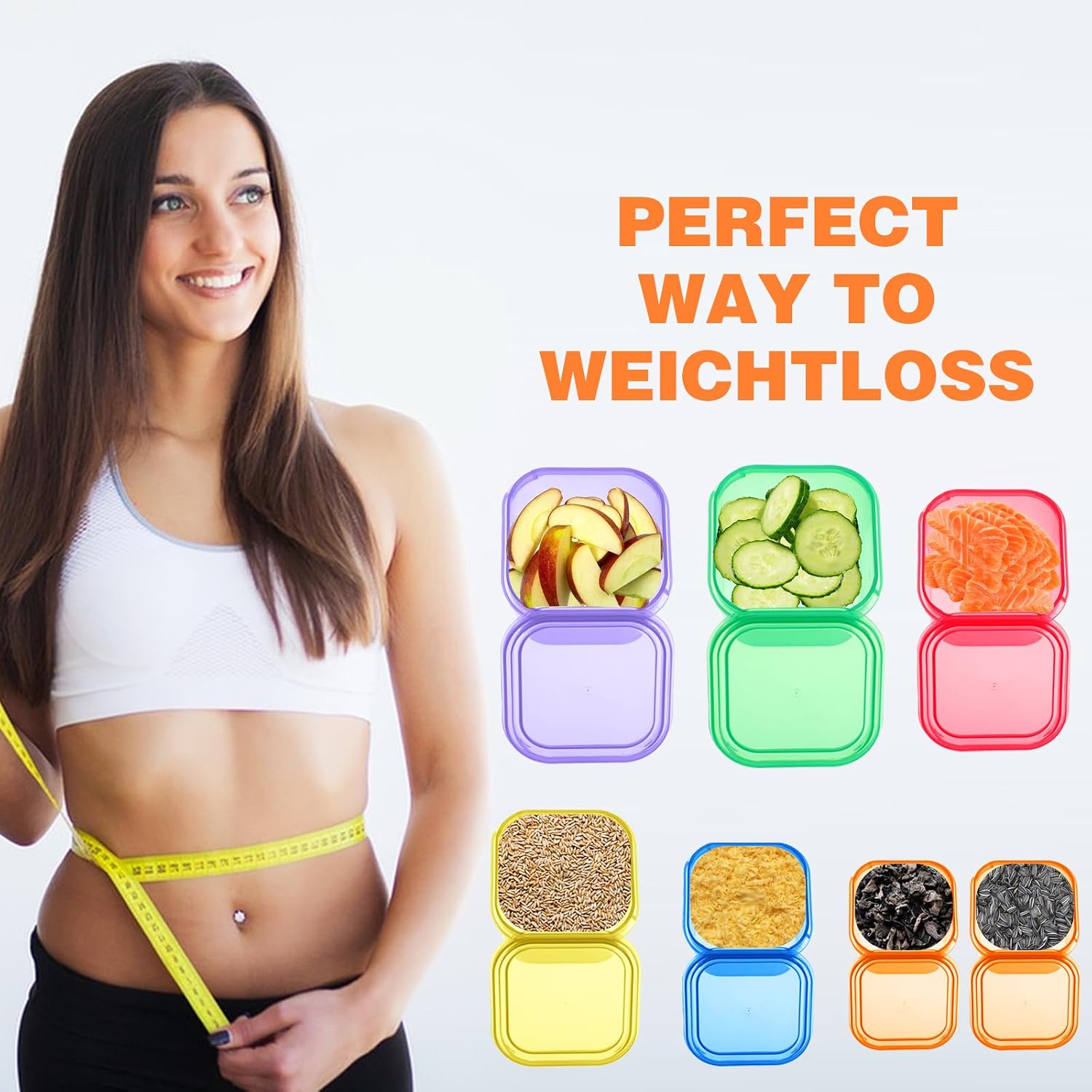 Portion Control Meal Prep Containers – 28 Piece Kit